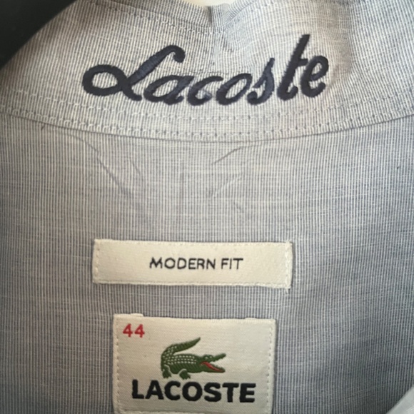 Lacoste, long sleeve, button down, light blue, shirt - Picture 4 of 4